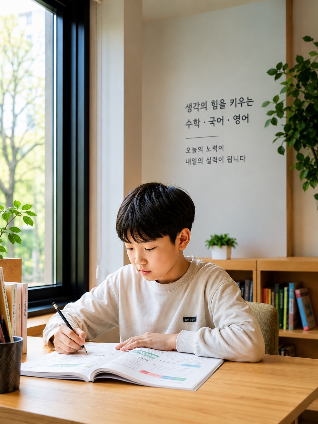 한국 명문 학원의 코딩 수업 풍경.